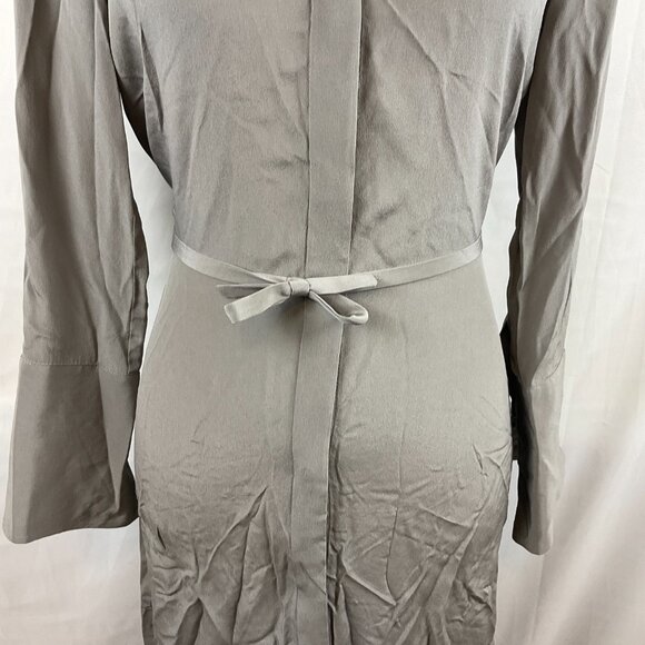 Club Monaco Shirred Back Shirt Dress S Gray Long Sleeve New NWT - Picture 4 of 13